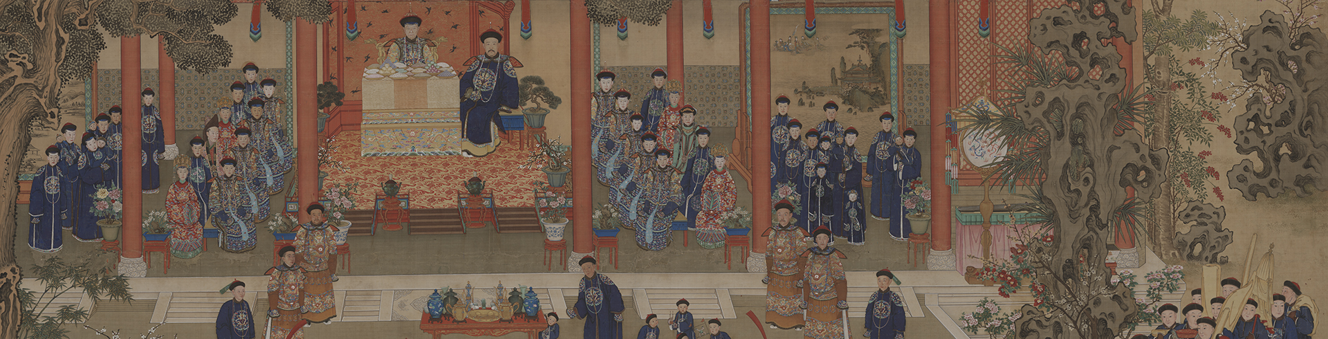 图片[1]-Picture axis of Yongyan Wanshou painted by Qing people-China Archive